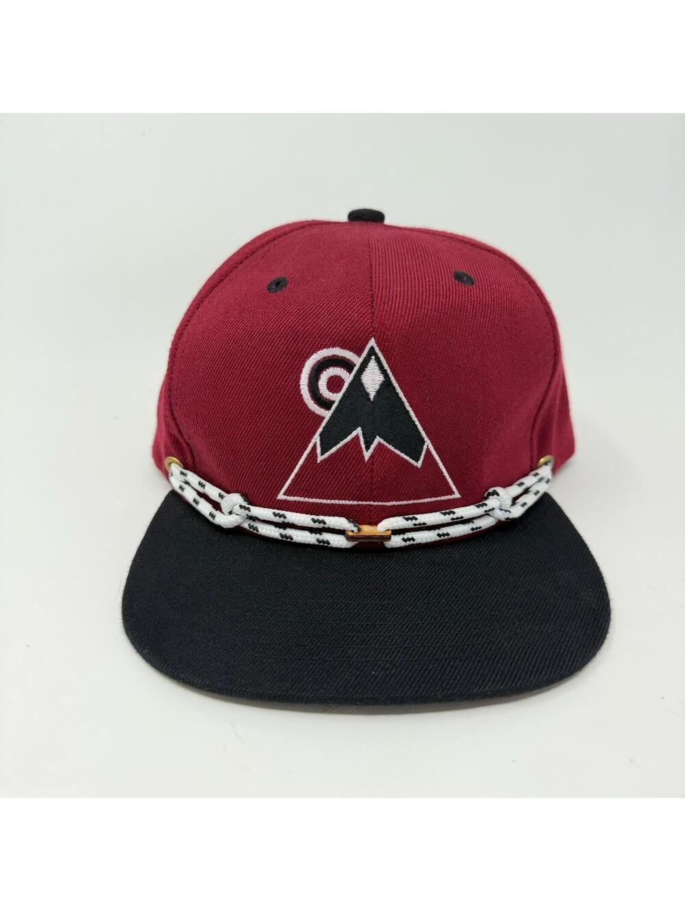 Findlay Hats Red Snapback Cap Rope Accent Embroidered Logo Adjustable Unisex